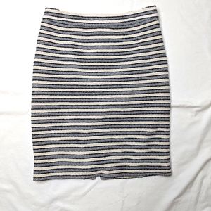 J.Crew Tweed Pencil Skirt stripe blue